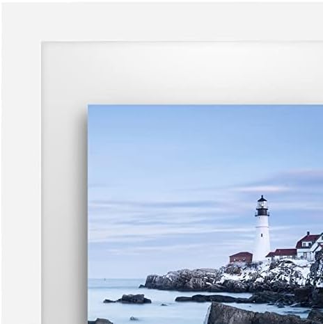 Americanflat 12x18 Floating Picture Frame with Polished Crystal-Clear Glass - Use as 8x10 Picture Frame or Display 5x7 Photo - Signature Float Collection - Photo Frames for Wall Display - Black