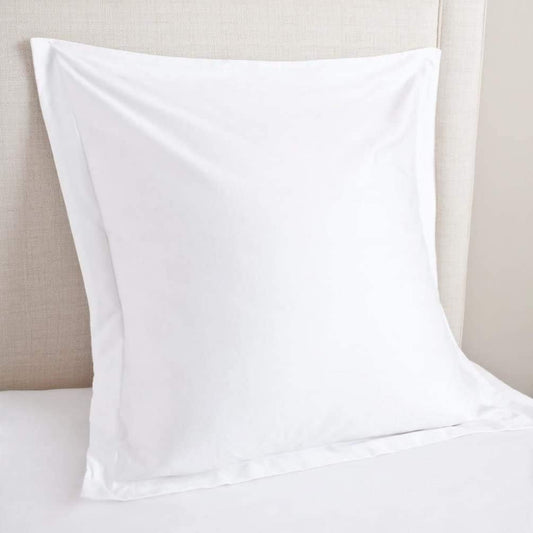 Euro Sham Covers 26x26 Set of 2 White 600 Thread Count 100% Egyptian Cotton Pack of 2 Euro 26x26 Pillow Covers Cushion Cover Cases Soft Skin Friendly European Size Decorative Square Pillow Shams
