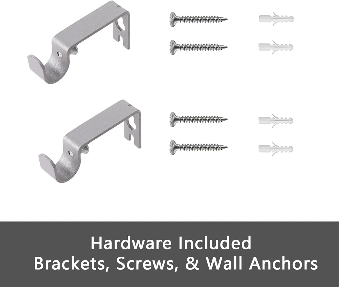 GXOACKJ Curtain Rods for windows 32-48 inch, 5/8 inch Decorative Curtain Rod Set, Matte Black Splicing Heavy Duty Metal Curtain Rod with Brackets