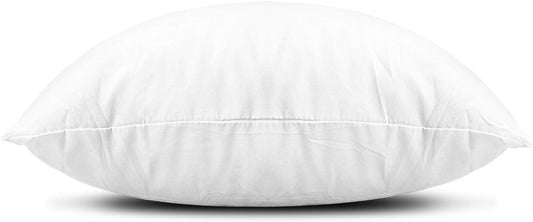 EDOW Throw Pillow Insert, Lightweight Soft Polyester Down Alternative Decorative Pillow, Sham Stuffer, Machine Washable. (White, 18x18)