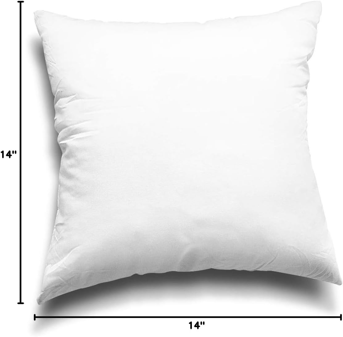 EDOW Throw Pillow Insert, Lightweight Soft Polyester Down Alternative Decorative Pillow, Sham Stuffer, Machine Washable. (White, 18x18)