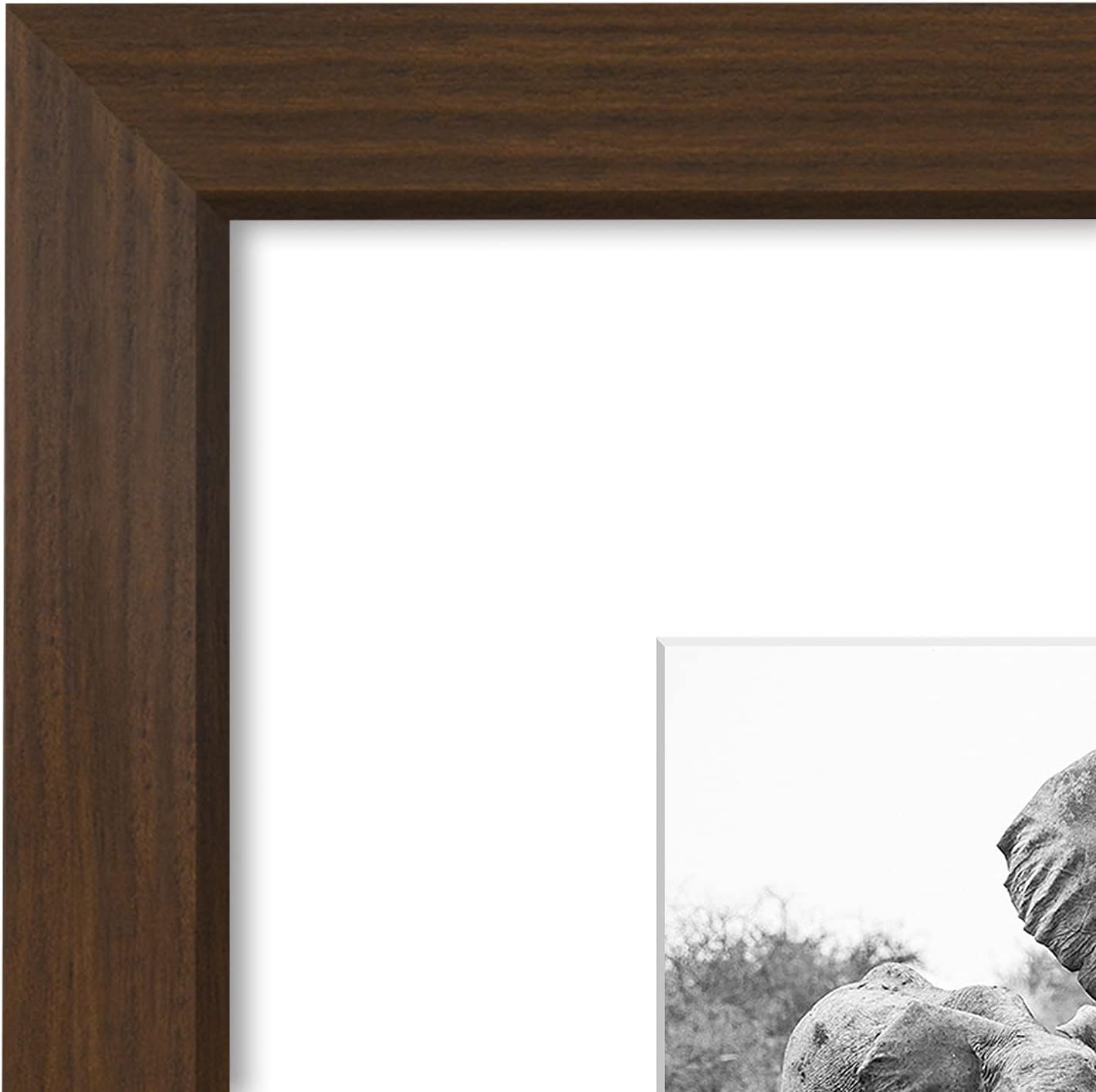 Americanflat 8x10 Picture Frame with Shatter-Resistant Glass - Use as 5x7 Frame with Mat or Display 8x10 Photo Without Mat - Signature Collection - Picture Frames for Tabletop and Wall Display - Black