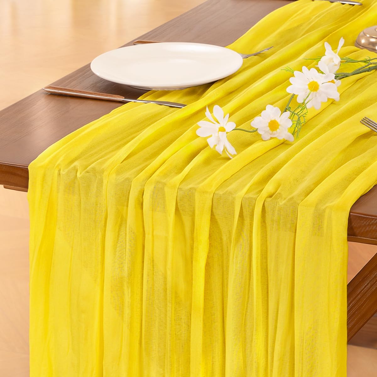 Socomi 3pcs Sage Green Cheesecloth Table Runner Summer Boho Rustic Gauze 120 inch 10FT Cheese Cloth Sheer Runner for Wedding Party Baby Shower Home Decor Holiday Decorations