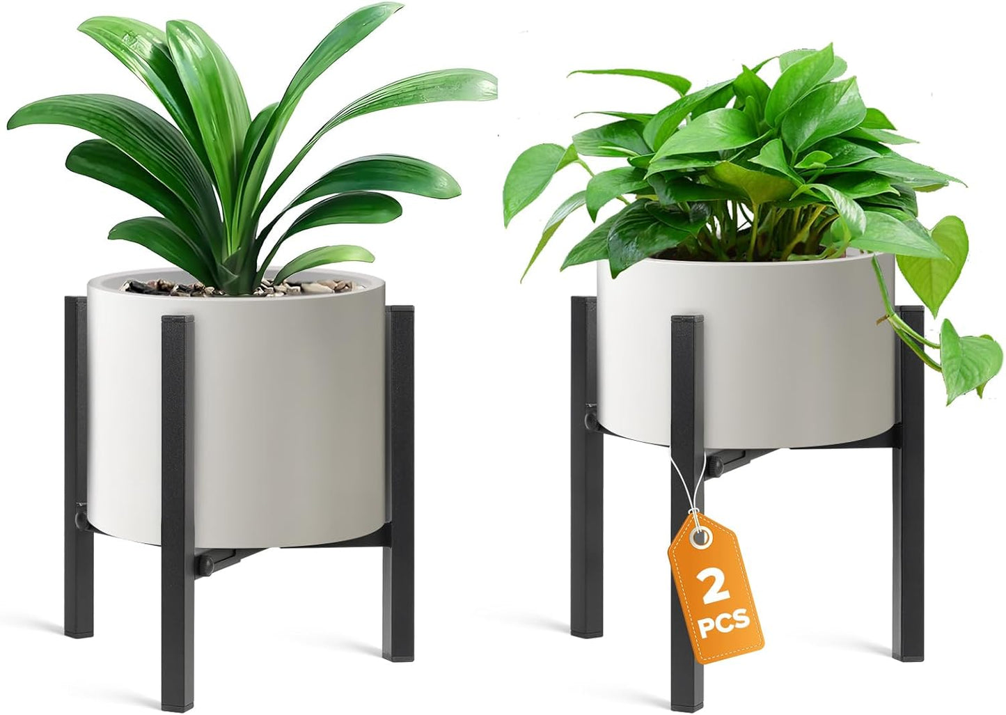 Plant Stand Indoor Adjustable, Metal Modern Indoor Plant Stand, Heavy Duty Plant Stands Outdoor Corner, Stable Plant Holder, Fits 8 to 12 Inches Pots, Black, 1 Pack, Pot & Plant Not Included