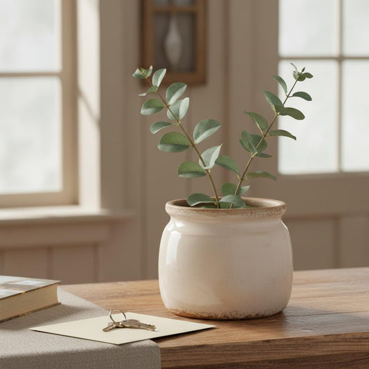 Xiaan Jiaju Flower Pots, Vintage Ceramic Planters for Indoor Plants, 6.29'' Plant Pots with Drainage, French Country Lavender Vase & Planters, Antique Home Room Decor, Gardening & Housewarming Gifts
