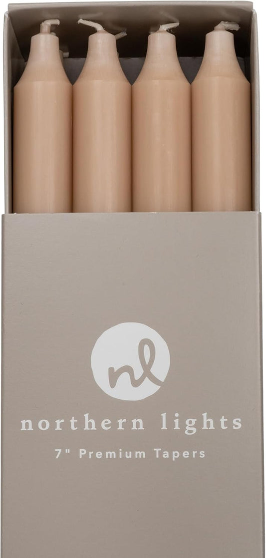 Northern Lights Candles - 12" 12pk Tapers - Tan - 72771