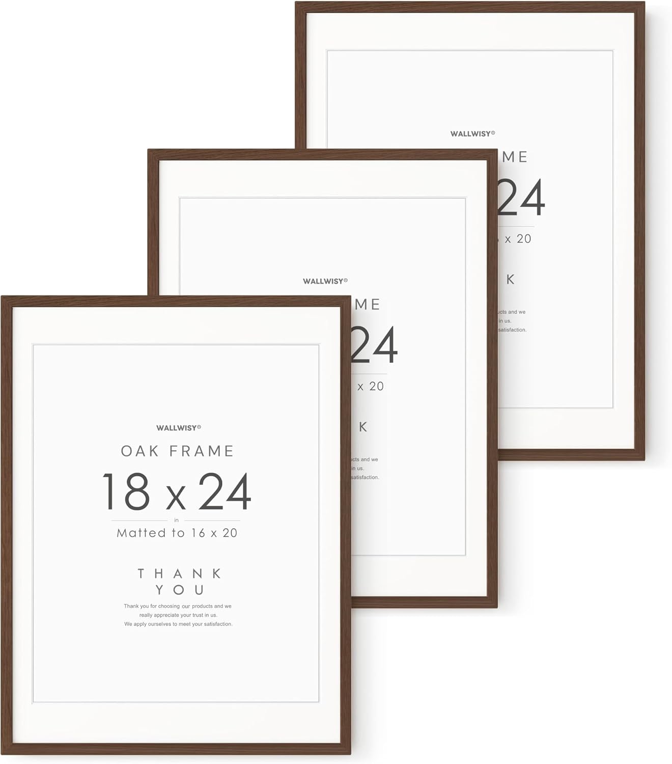 5x7 Picture Frame, Solid Oak Wood 5 x 7 Photo Frame with Mat to 4x6, 7x5 Picture Frames for Wall and Tabletop Display, (Walnut Set of 1)