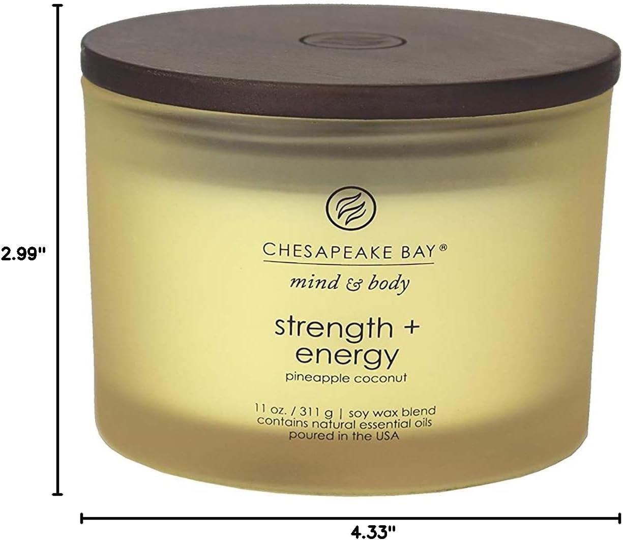 Chesapeake Bay Candle PT40886 Scented Candle Awaken + Invigorate (Lemongrass Eucalyptus) Medium Green Home Décor
