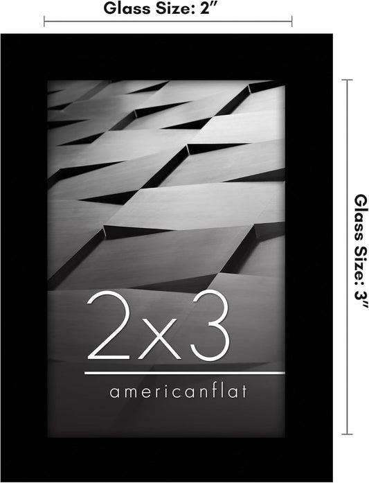 Americanflat 24x36 Poster Frame with Polished Plexiglass - Streamline Collection - Thin Border Picture Frame for Wall Display - Hanging Hardware Included - Black - Colors A