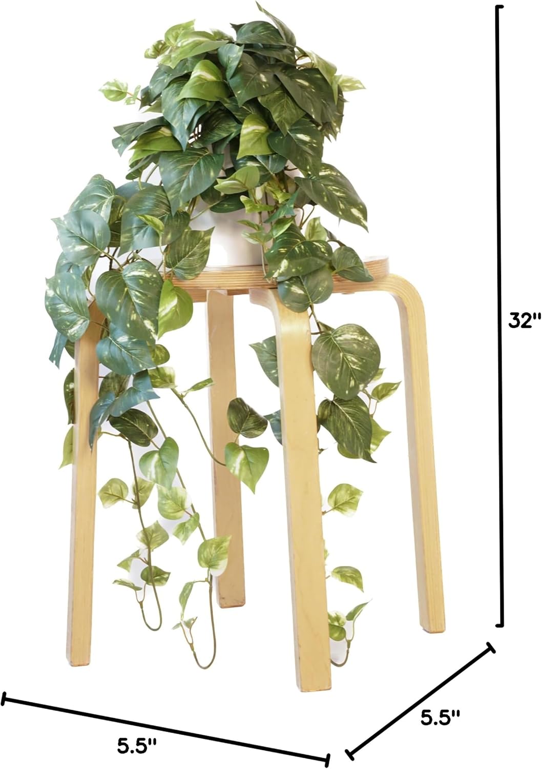 Retrograde 32" Realistic Fake Pothos Ivy Plant for Home Decor Indoor Silk Artificial Plant Large (Light Green)