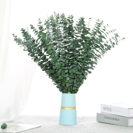 40 Pcs Dried Eucalyptus Stems for Shower, 17'' Natural Real Live Eucalyptus Leaves Branches Hanging Shower Plant for SPA Home Fragrance Bathroom Table Vase Decor