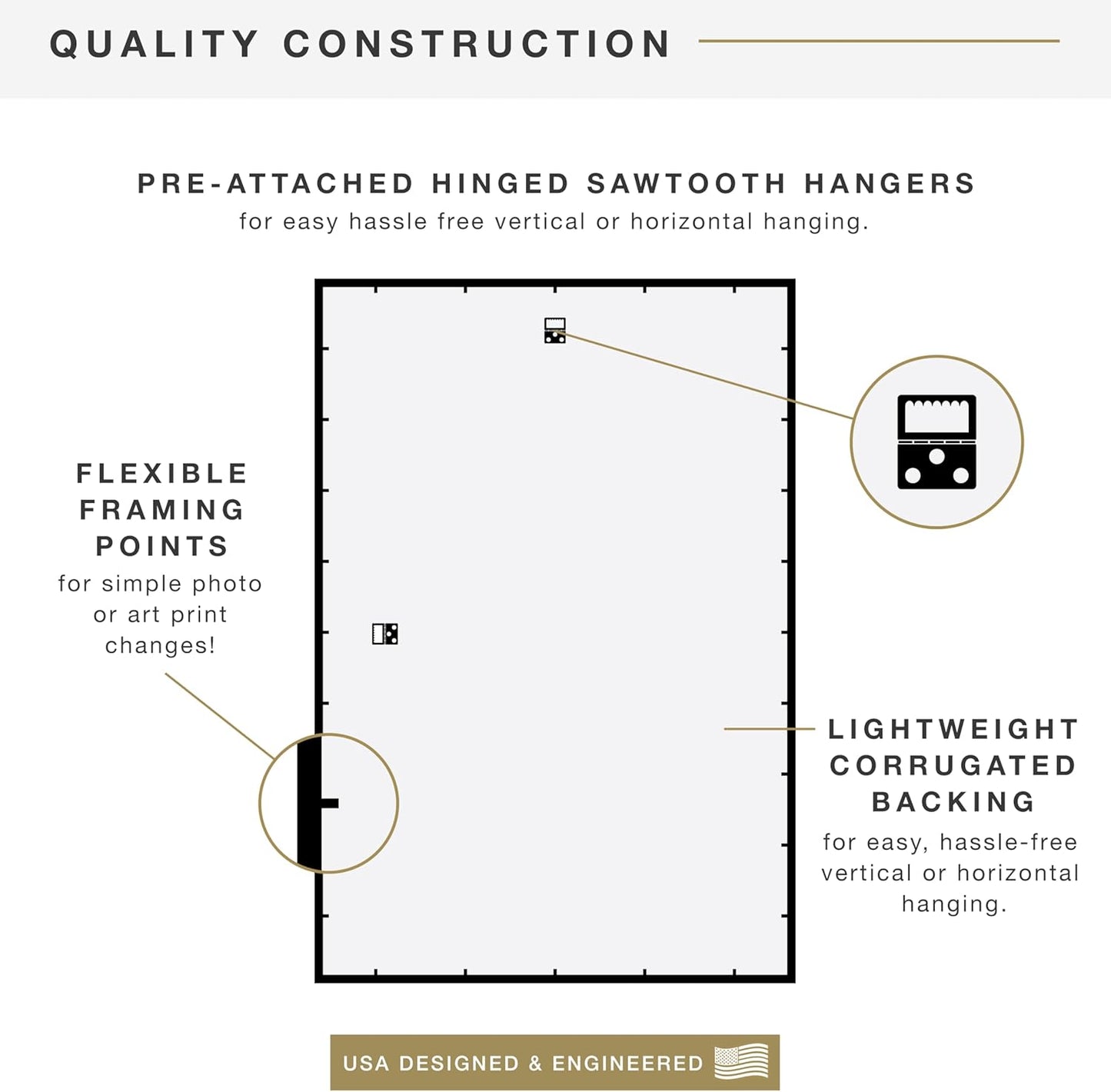 MCS Trendsetter 24x36 Poster Frame Black High-Gloss, Vertical & Horizontal Wall Hanging Large Picture Frame for Photos, Posters & Art Prints (1-Pack)