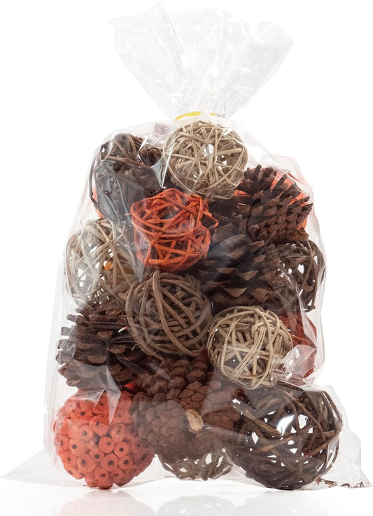 ANDALUCA Natural Tones Vase & Bowl Filler Decorative Balls (Natural Orbs)
