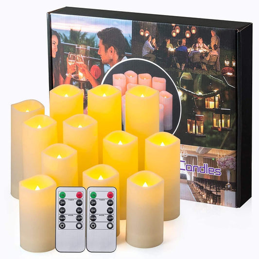 48- Pack of 3 Sizes of LED Flameless Candles.This Candle is Suitable for café, Fancy Restaurant, Bookstore and Other Scenes to Create a Relaxing and Romantic Atmosphere.