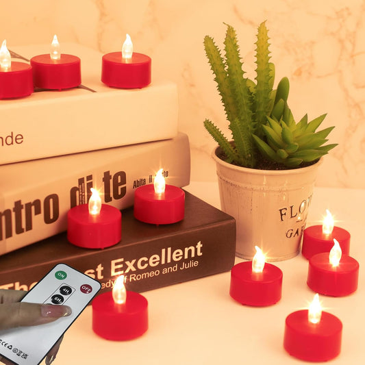 Battery Operated LED Tea Lights: 24PACK Flameless Votive Candles Lamp Realistic and Bright Flickering Holiday Gift Long Lasting 200Hours for Seasonal & Festival Celebration Warm White