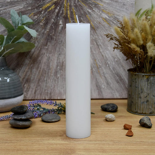 Jeco 9 Inch White Pillar Candle