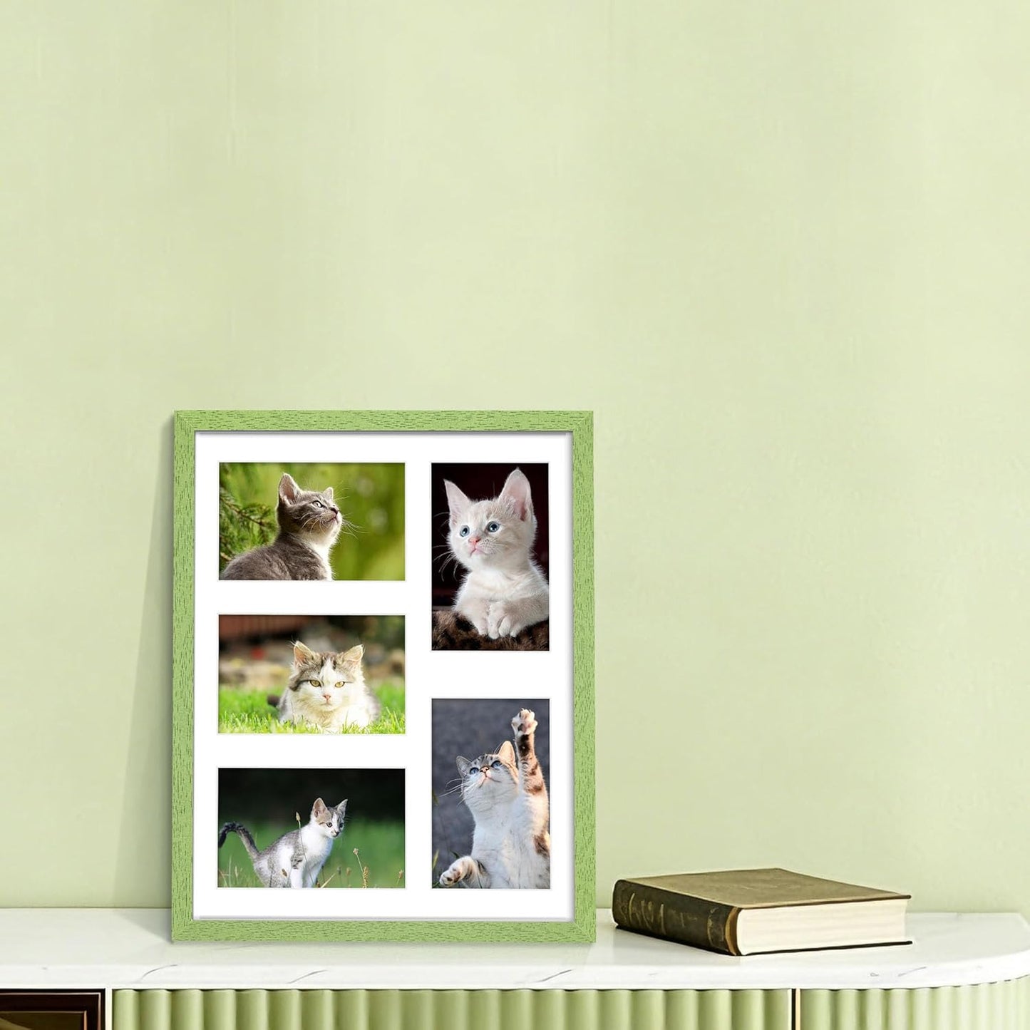 DUENPY 14x26 Collage Picture Frame 4x6 Collage Picture Frame Displays Twelve 4x6 inch Photos Available Horizontal Wall Mounting Display and Vertical Black - Colors A