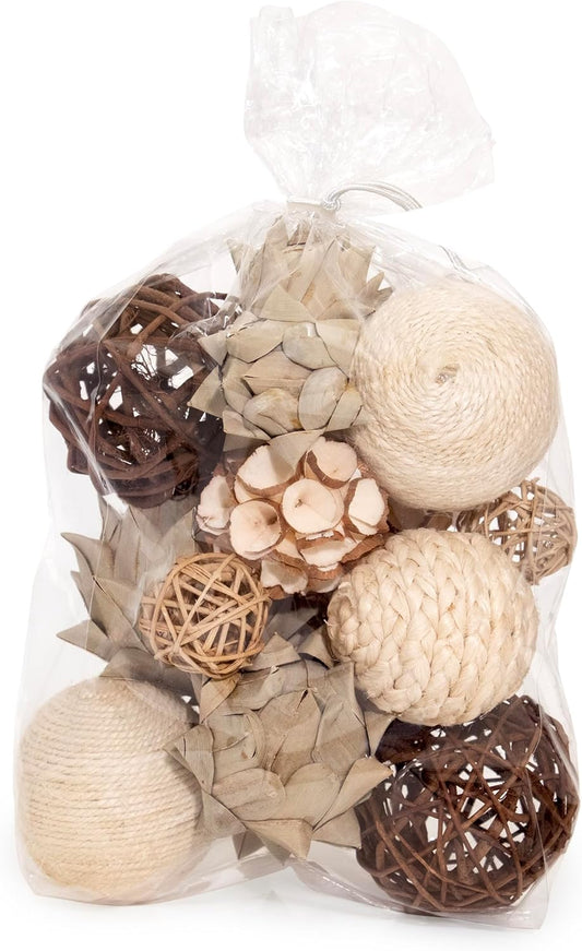 ANDALUCA Decorative Balls Bag Bowl Filler Home Decor (Beige)
