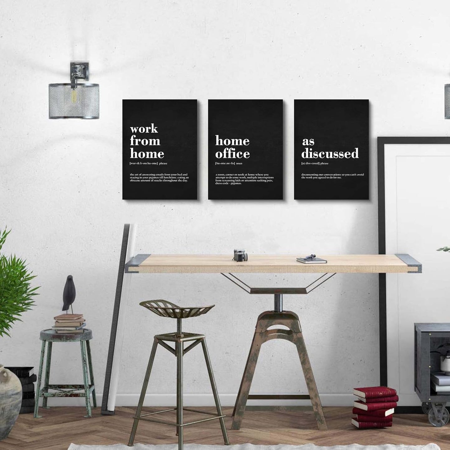 Inspirational Canvas Painting Wall Art -EPHANY ART,Mindset Quotes Prints, Success Framed Entrepreneur Poster Positive Quotes Wall Poster for Home Office Workplace (M-3pcs,12x16inchx3pcs)