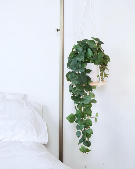 Retrograde 32" Realistic Fake Pothos Ivy Plant for Home Decor Indoor Silk Artificial Plant Large (Light Green)