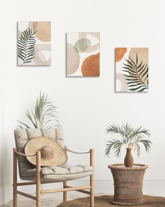 Framed Claude Monet Water Lilies Canvas Wall Art,Vintage Impressionist Botanical Painting,16x12IN High Framed Design Prints,Minimalist Classic Decor Aesthetic for Living Room,Bedroom,Bathroom Set of 3