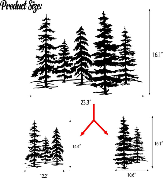 Metal Pine Tree Wall Art – Metal Tree Decor for Kitchen & Cabin, Exquisite Forest Design Home Décor, Durable and Rust-Proof(23.3 * 16.1inch)