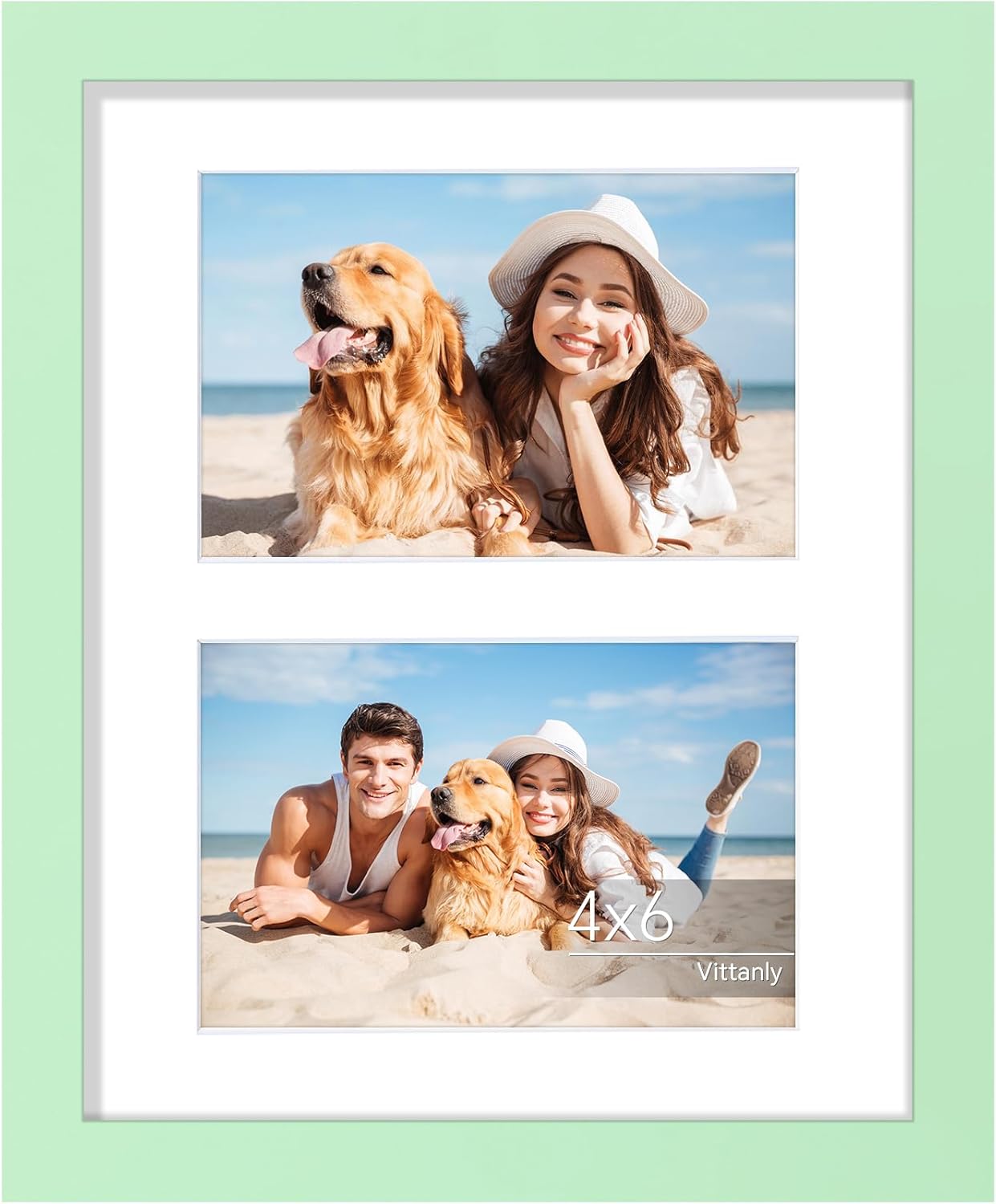 Vittanly 11x14 Collage Picture Frame, Displays 5Pcs 4x6 Pictures with Mat or 1Pcs 11x14 without Mat for Wall Mounting, Picture Frames Collage Wall Decor in Black, 1 Pack