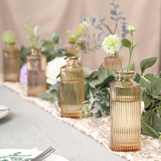 Glass Bud Vases Set of 20, Living Bud Vases, Small Bud Vase in Bulk, Mini Flowers Vases for Centerpiece, Vintage Decorative Vase Set for Table Decorations, Wedding Reception, Home Decor (Clear)