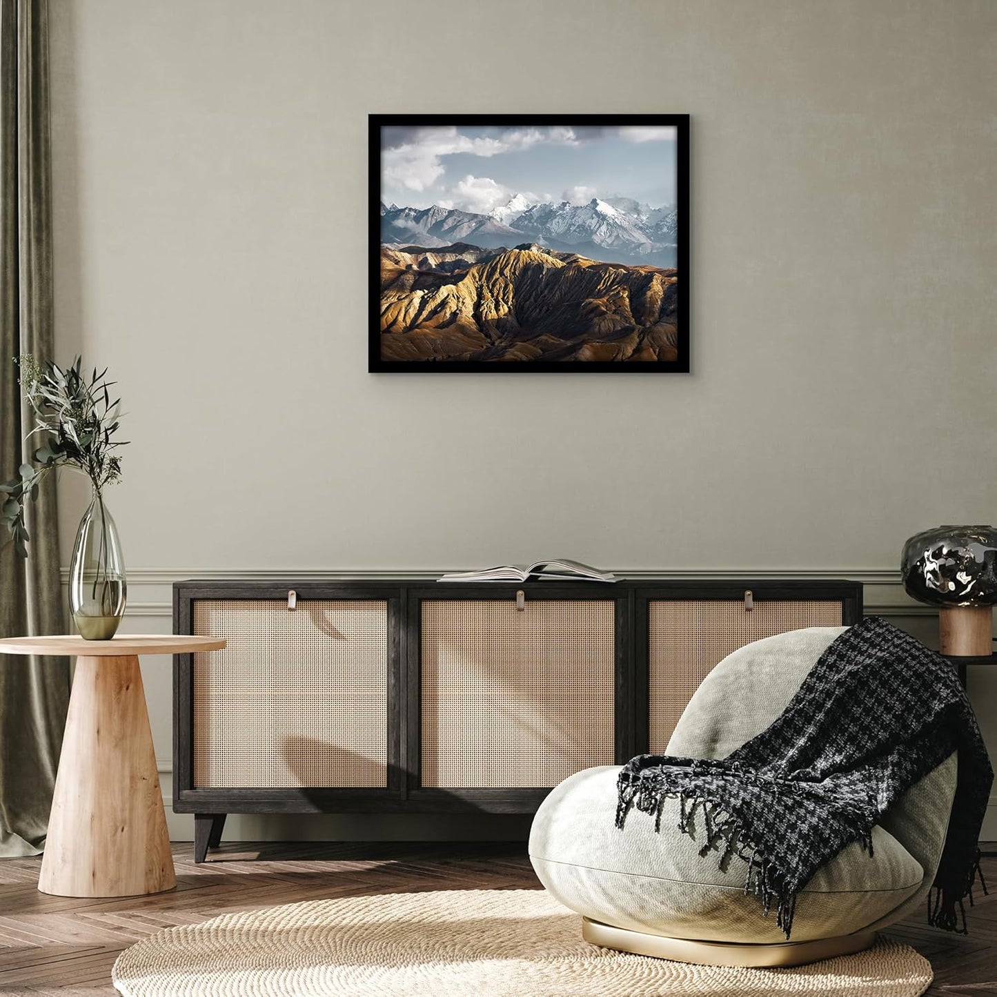Americanflat 16x20 Picture Frame with Polished Plexiglass - Black Picture Frame - Wide Photo Frames Made of Engineered Wood for Vertical or Horizontal Wall Display - Epic Collection - Black - Colors A