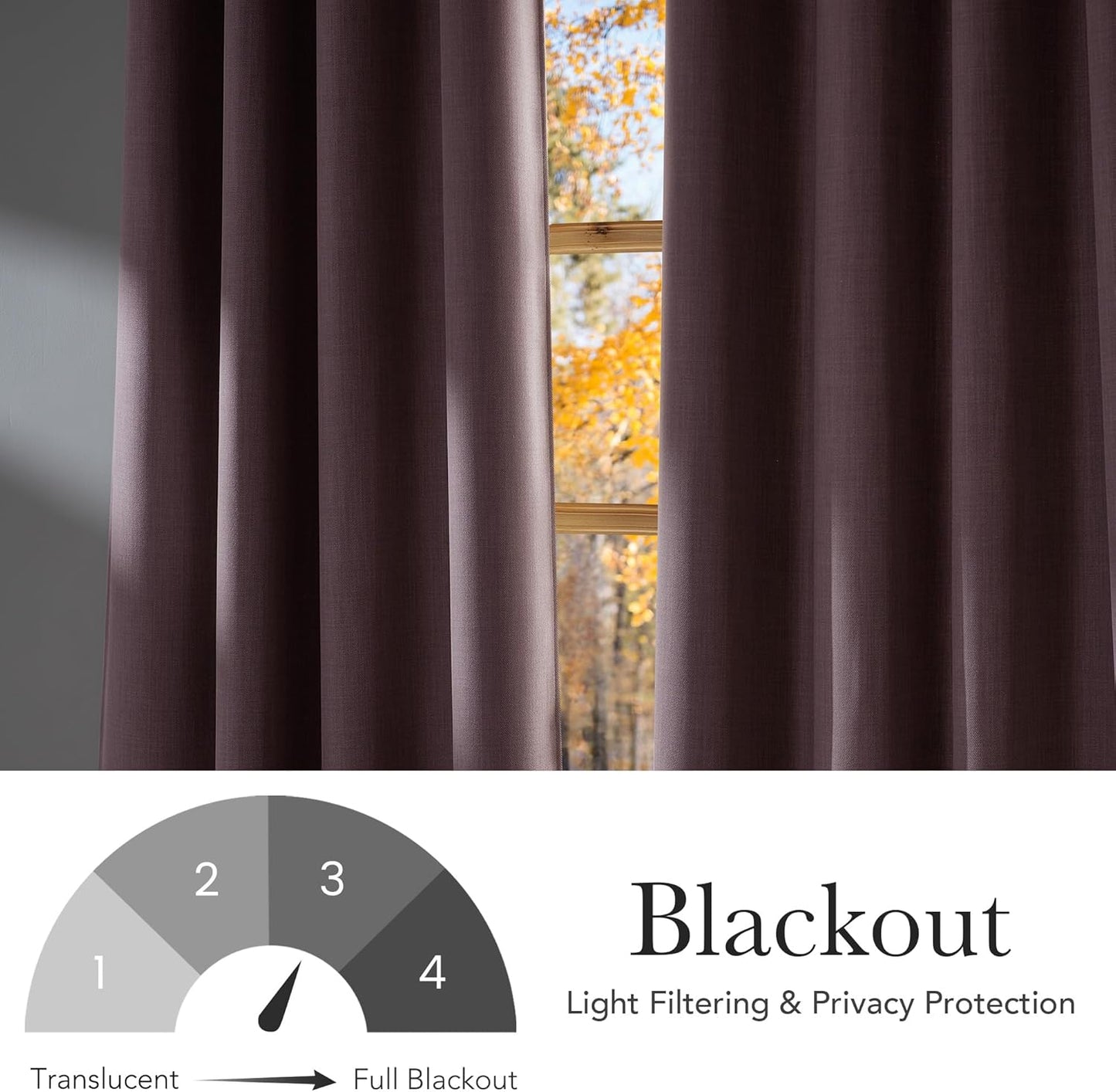 NICETOWN Halloween Pitch Black Solid Thermal Insulated Grommet Blackout Curtains/Drapes for Bedroom Window (2 Panels, 42 inches Wide by 63 inches Long, Black) - Colors B