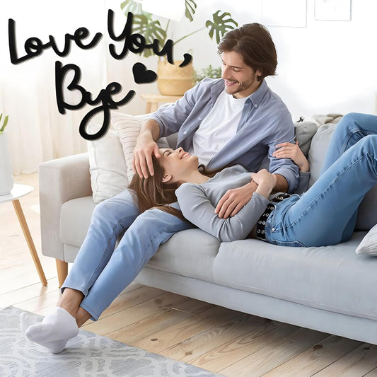 Love You Bye Wood Sign Home Decor,Above Door Topper Decoration,Boho Decor for Window Wall Express Love and Warm for Your Family Lovers,Wall Art Gift Hallway Entryway Door Decorations for House Office
