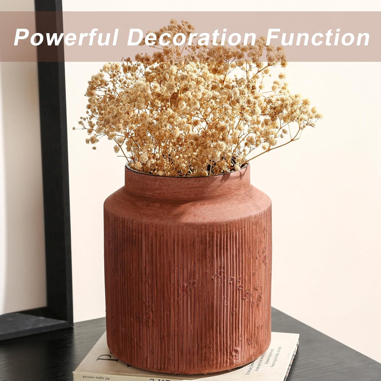 Rustic Vases for Home Decor. Ceramic Vase for Dining Table Decor. Terracotta Decorative Vase 6.1IN. ZSHLXM