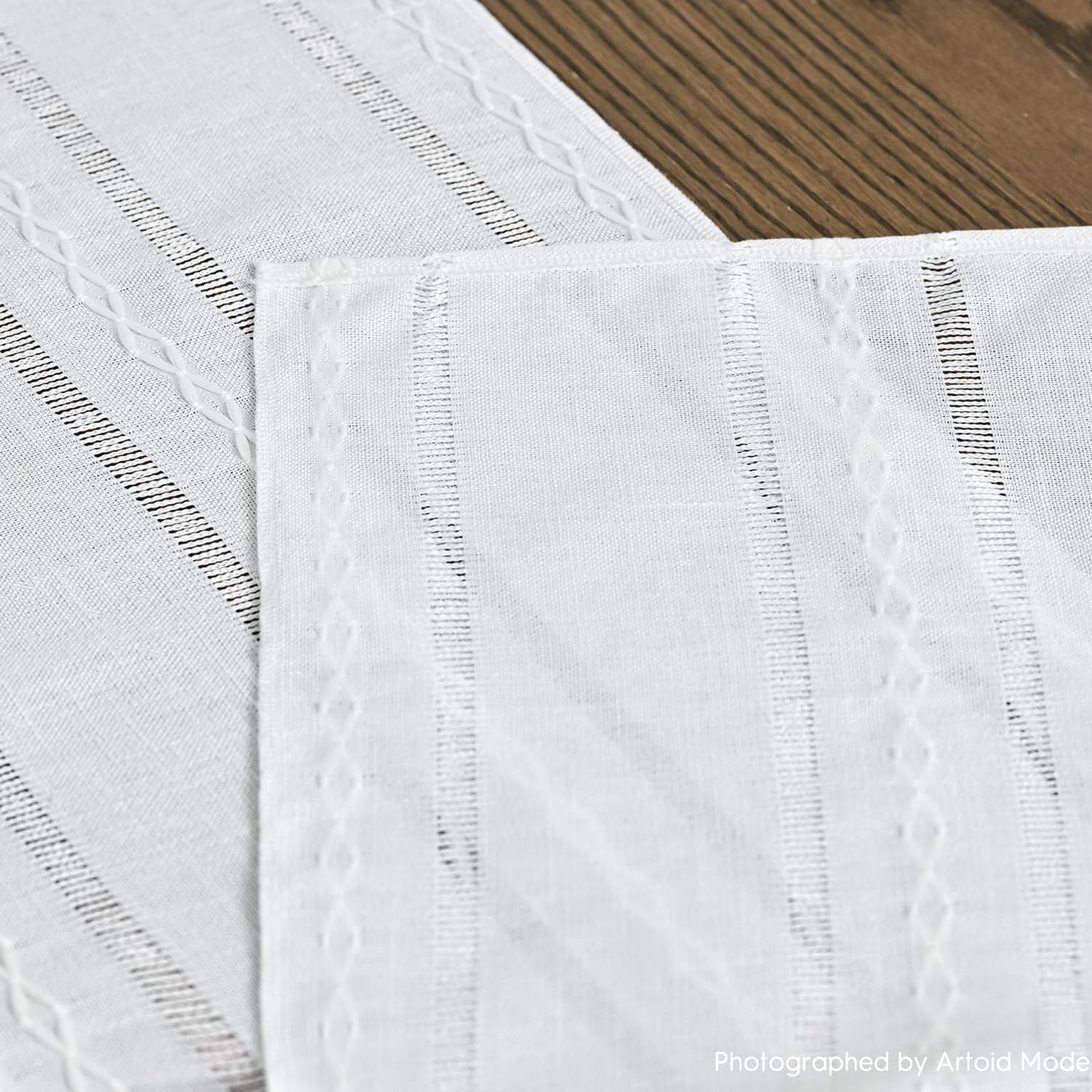 Artoid Mode Beige Rustic Cotton Linen Table Runner, Seasonal Embroidered Hollow Kitchen Dining Table Decoration for Home Party Decor 13x72 Inch