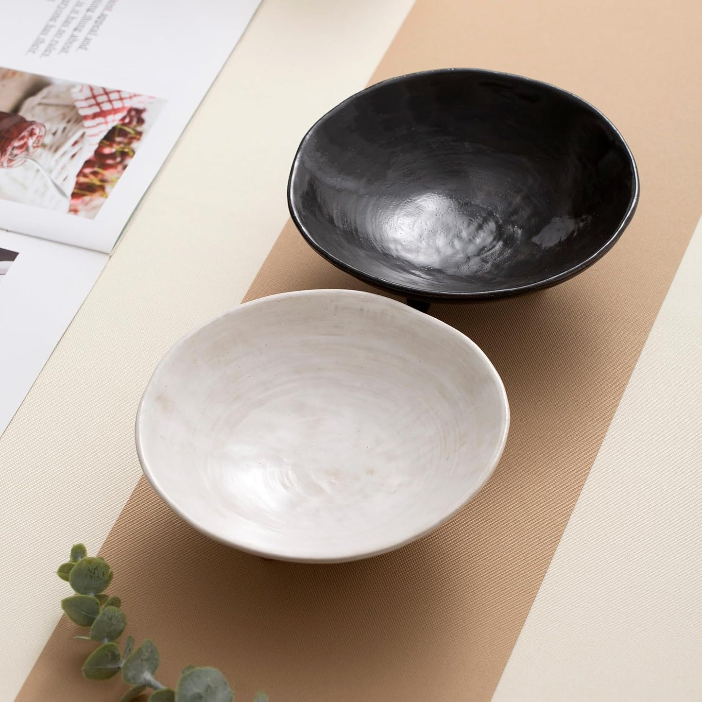 6" Small Decorative Bowl, Multi-Purpose Decorative Bowls for Keys, Candy and Home Decor, Ceramic Bowl (Retro White)