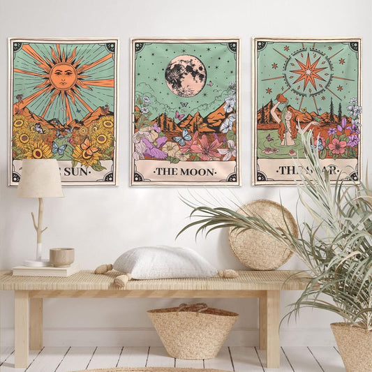 Aipon Orange Moth Tapestry Boho Retro Floral Flowers Tapestries Aesthetic Vintage Mushroom Tapestries for Bedroom Indie Small Tapestry Wall Hanging for Living Room Dorm (30'' × 40'', Orange)