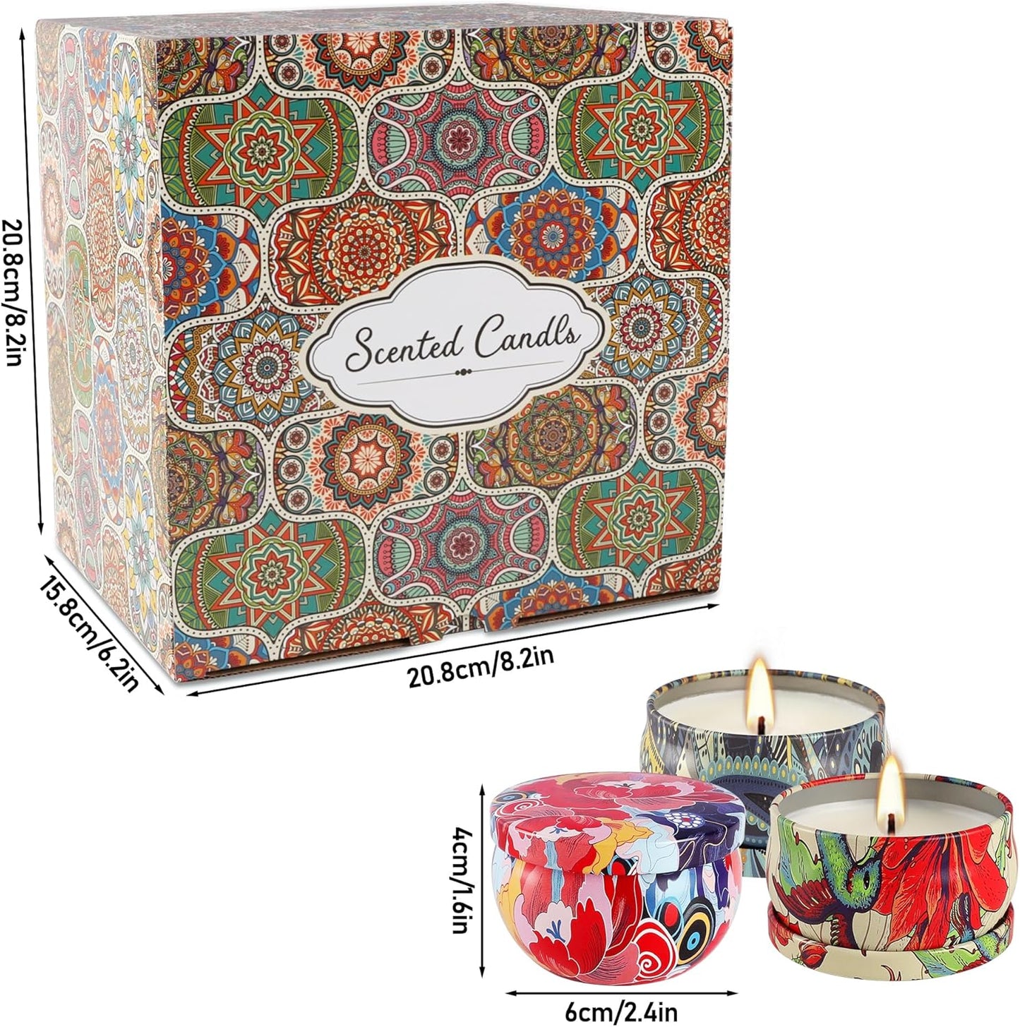 Howemon 24 Pack Scented Candles Set for Home, Relaxing Stress Relief, Aromatherapy - Natural Soy Wax and Fragrance - Gifts for Women, Mom, Best Friend, Wife, Birthday