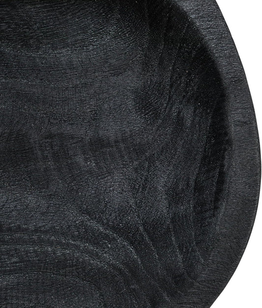 Bloomingville Hand-Carved Paulownia Wood Bowl with Whitewashed Finish