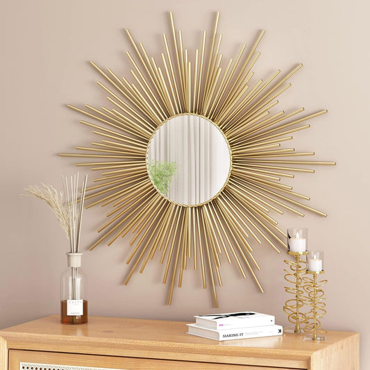Henton Sunburst Wall Mirror - Gold