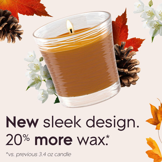 1-Wick Scented Candle Jar, Cashmere Woods, Air Freshener Infused with Essential Oils, 4.08 Oz, 2 Count