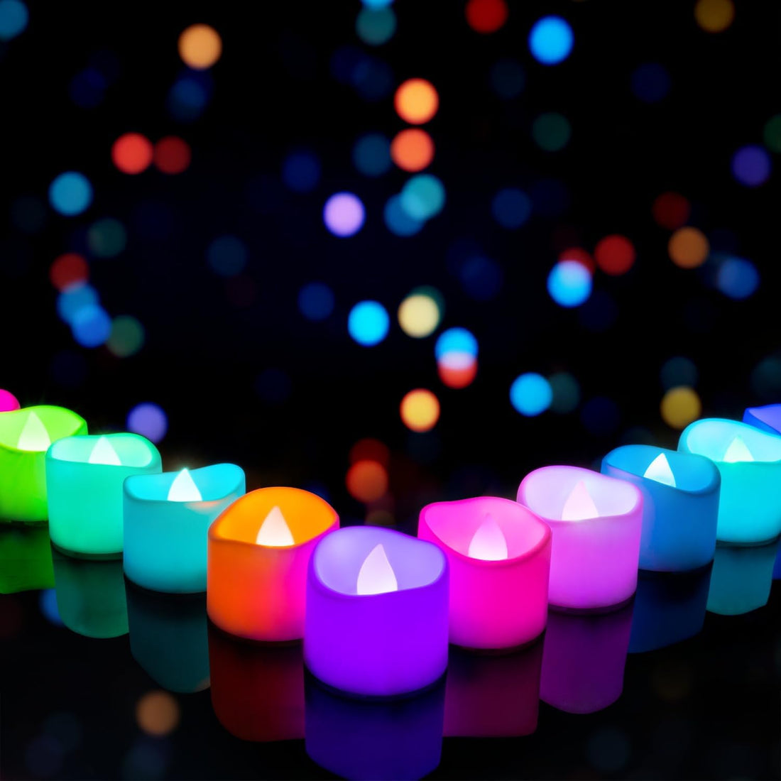 Homemory 24Pcs Flickering Flameless Candle Battery Operated, 200+Hours Fake Electric LED Tea Lights for Votive, Centerpiece T