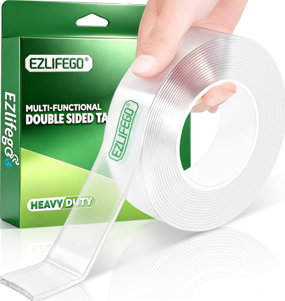 EZlifego Double Sided Tape Heavy Duty(Extra Large 16.5FT), Nano Adhesive Mounting Tape Wall Decor,Sticky Picture Hanging Adhe