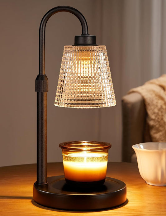 Innqoo Candle Warmer Lamp with Timer, Dimmable Candle Warmer for Jar Candles, Height Adjustable Wax Melts Warmer, Birthday Gi