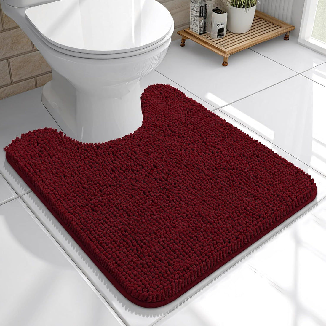 OLANLY Bathroom Rugs 30x20, Extra Soft Absorbent Chenille Bath Rugs, Rubber Backing Quick Dry, Machine Washable Bath Mats for