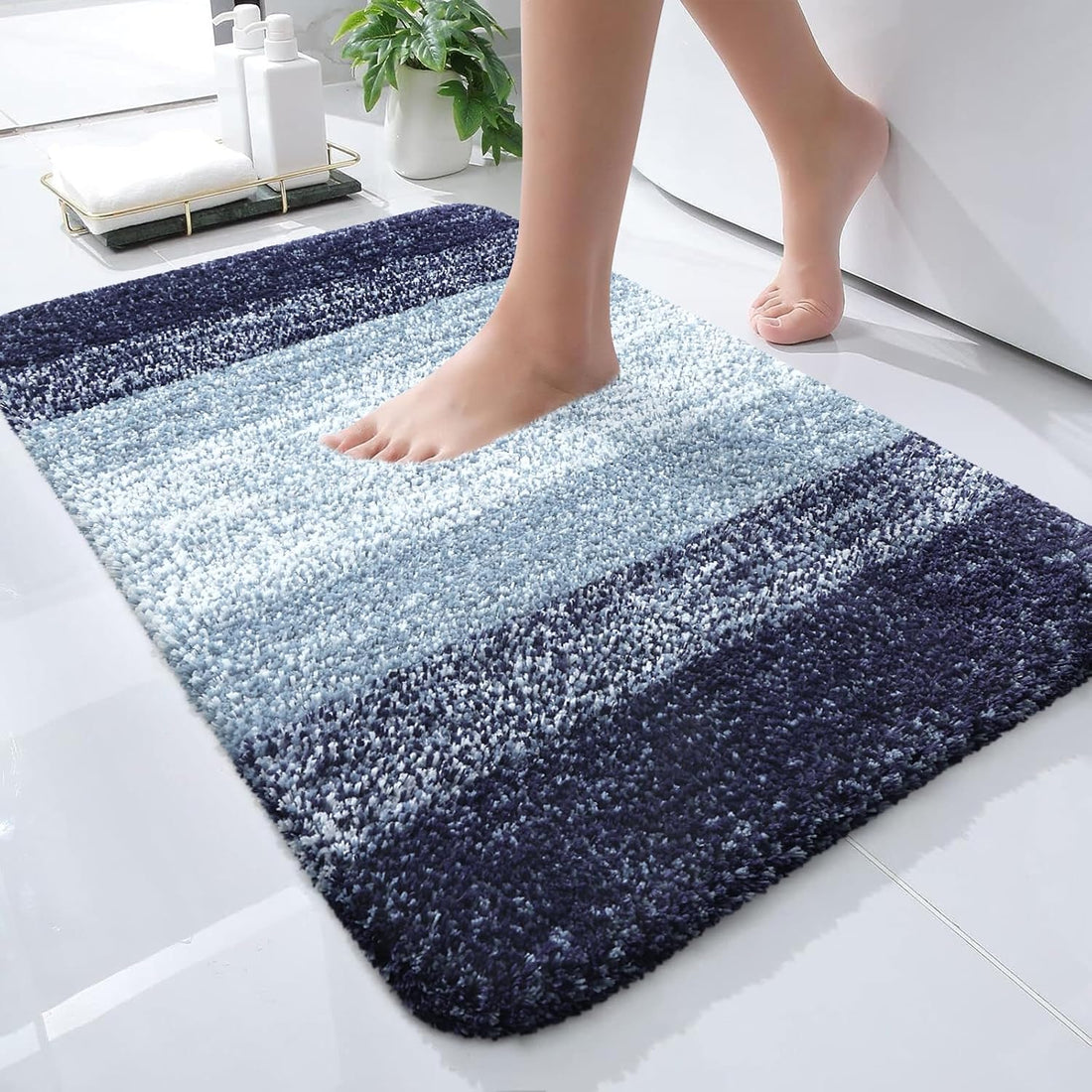 OLANLY Bathroom Rugs Mat 30x20, Extra Soft Absorbent Microfiber Bath Rugs, Rubber Backing, Quick Dry, Machine Washable Bath M