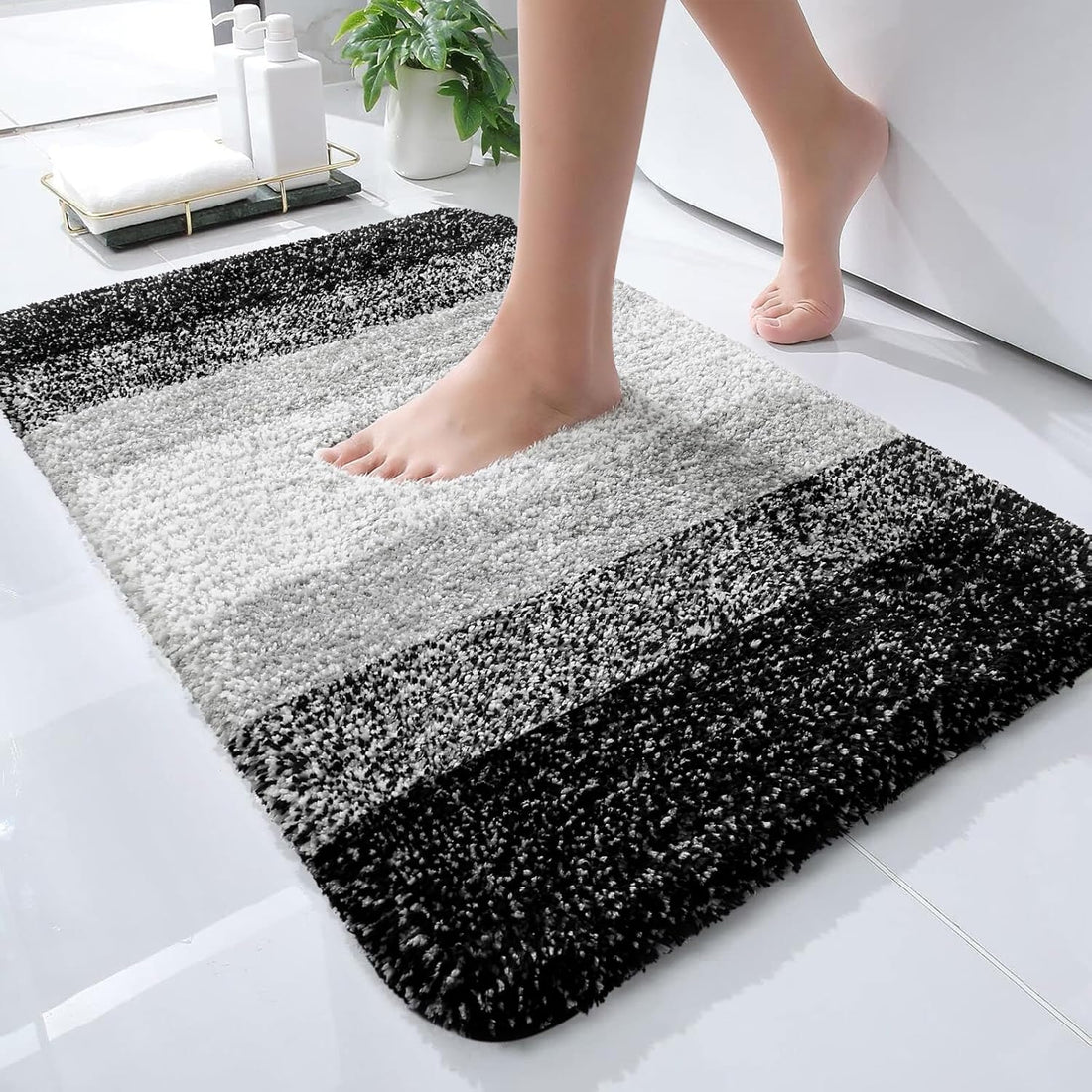 OLANLY Bathroom Rugs Mat 30x20, Extra Soft Absorbent Microfiber Bath Rugs, Rubber Backing, Quick Dry, Machine Washable Bath M