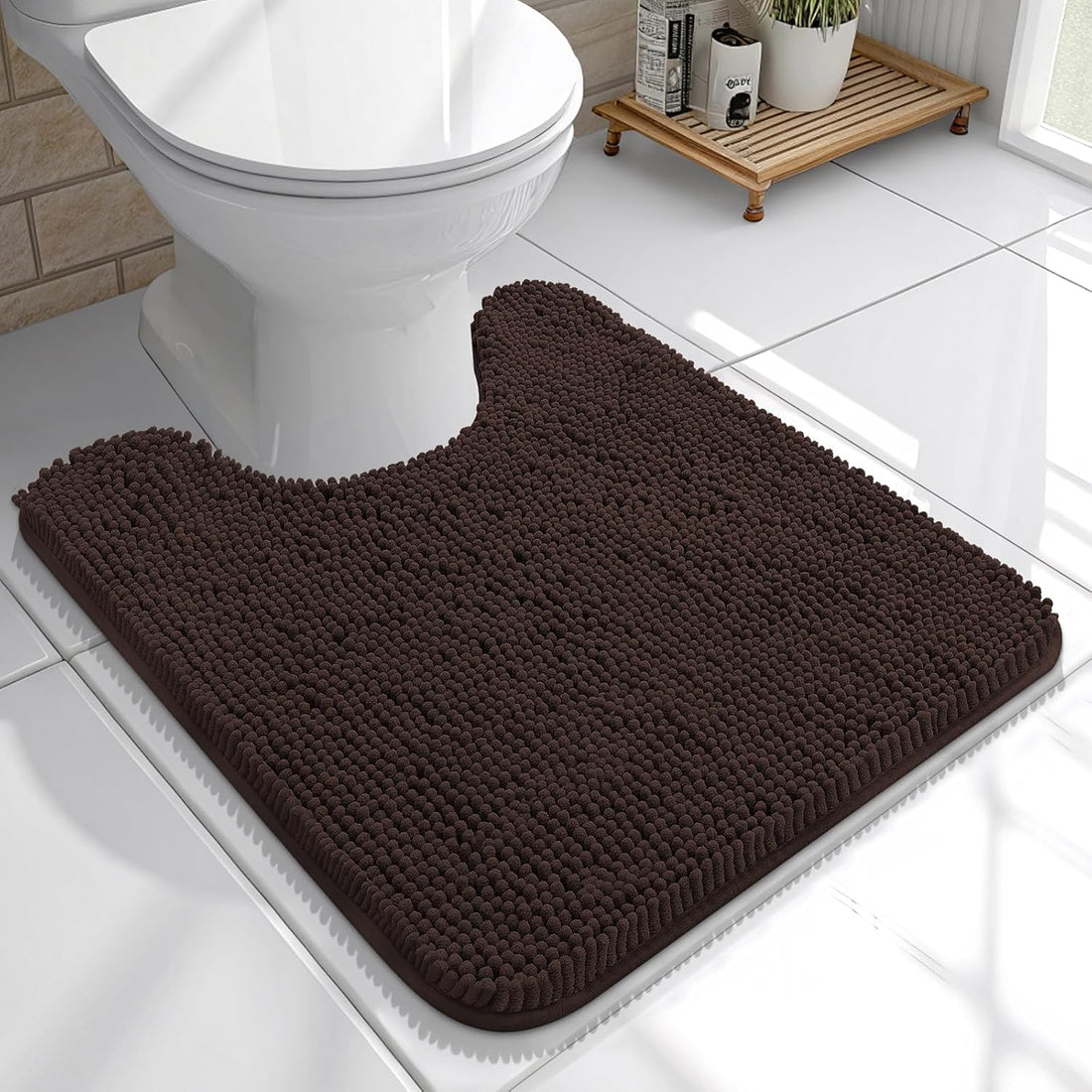 OLANLY Bathroom Rugs 30x20, Extra Soft Absorbent Chenille Bath Rugs, Rubber Backing Quick Dry, Machine Washable Bath Mats for