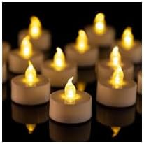 PUNPUBA LED Tea Lights Candles- 24Pack Flameless Candles Realistic and Bright Flickering Long Lasting 200Hours for Holiday Celebration,Party, Home Decoration WarmWhite,Battery Operated