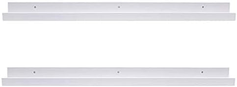 AZSKY Floating Shelves Wall Mounted Set of 2 Natural Wood Picture Shelves Wall Shelves for Bedroom Bathroom Living Room Kitchen Laundry Room Storage & Decoration 24 Inch