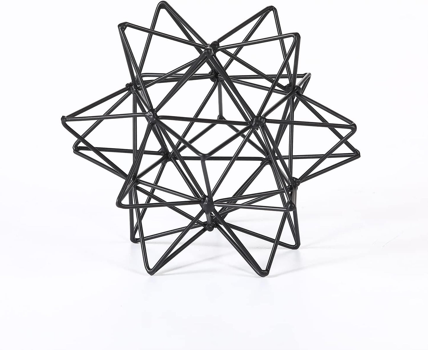 Metal Geometric Table Top Decor, 3D Metal Geometric Sculpture, Gold Abstract Sculpture for Home Decor, Table Art Decorations for Home, Living Room, Office, Bedroom