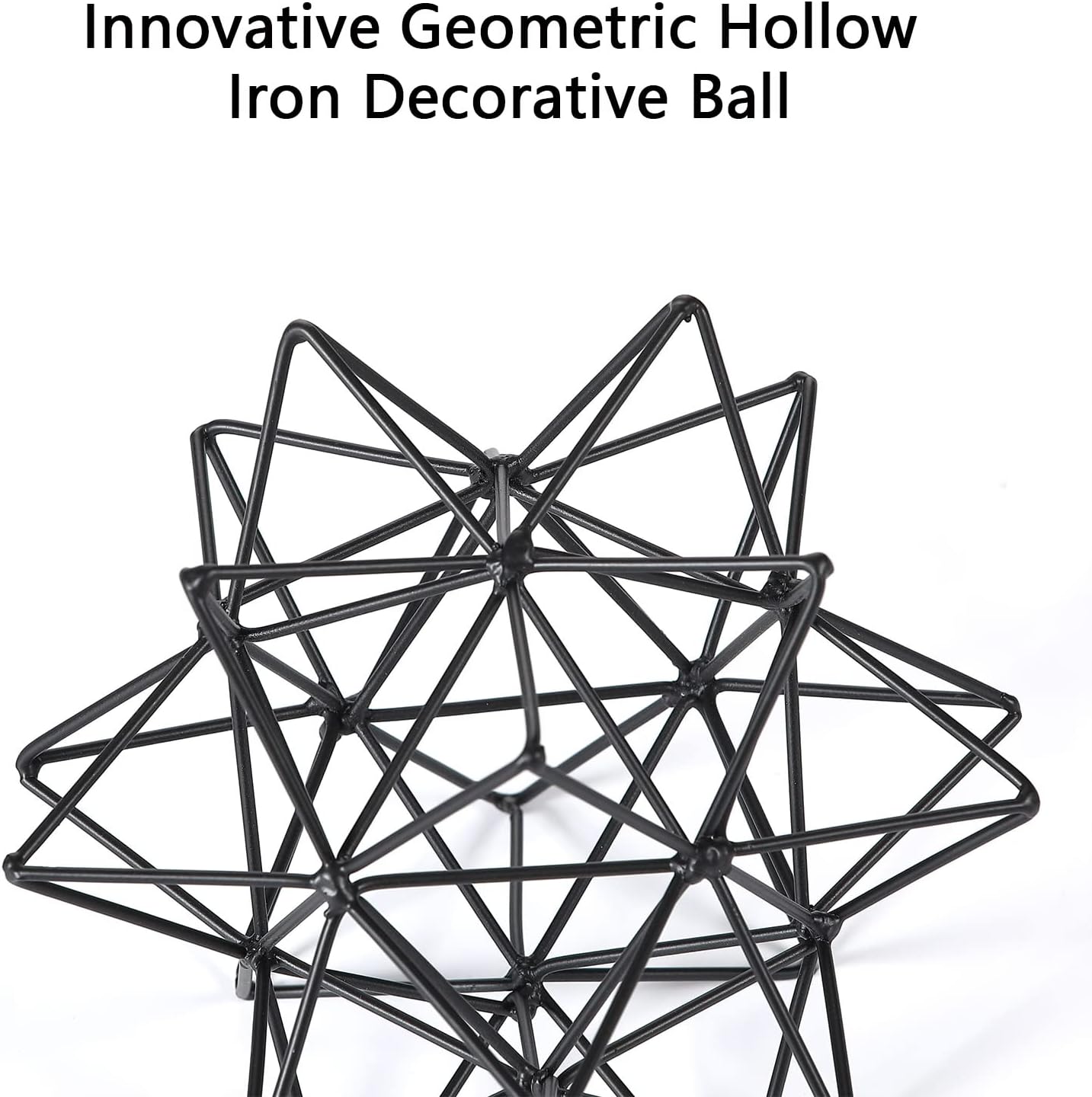 Metal Geometric Table Top Decor, 3D Metal Geometric Sculpture, Gold Abstract Sculpture for Home Decor, Table Art Decorations for Home, Living Room, Office, Bedroom